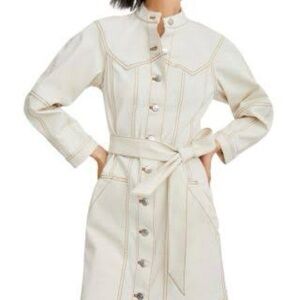 VERONICA BEARD
Basia Button Front Long Sleeve Denim Mini Dress Size 10